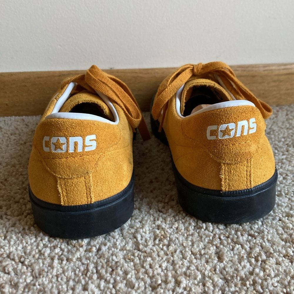 Converse CONS Mustard Louie Lopez Pro Mono Classic Suede Saffron Yellow Men’s 12 - Picture 4 of 15